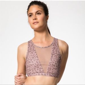 Varely dusky pink cheetah bra. Size M